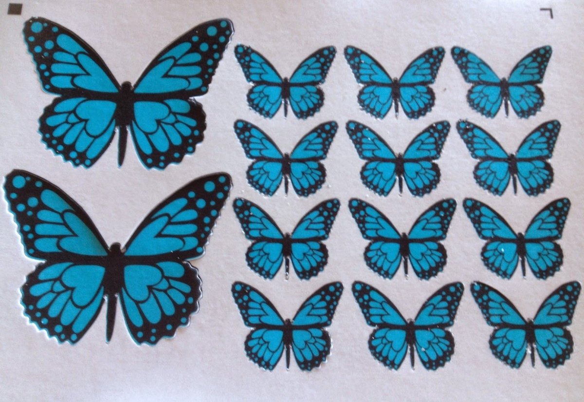 Розовые бабочки макет для торта