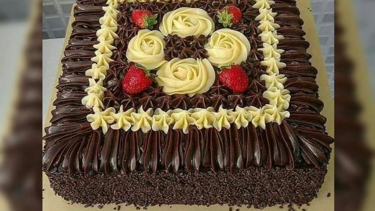 Украсить прямоугольный торт