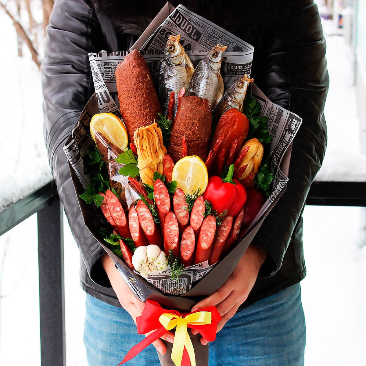 Съедобные букеты для мужчин с виски