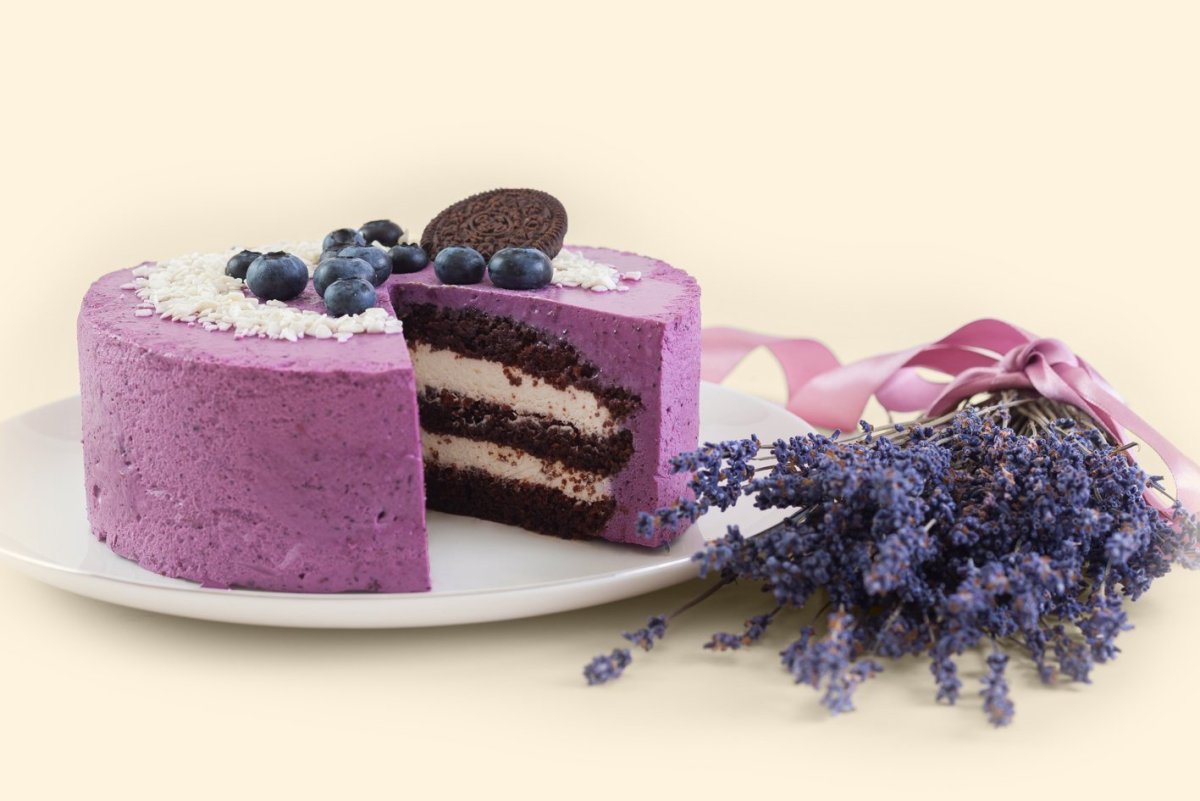 Черничный муссовый торт