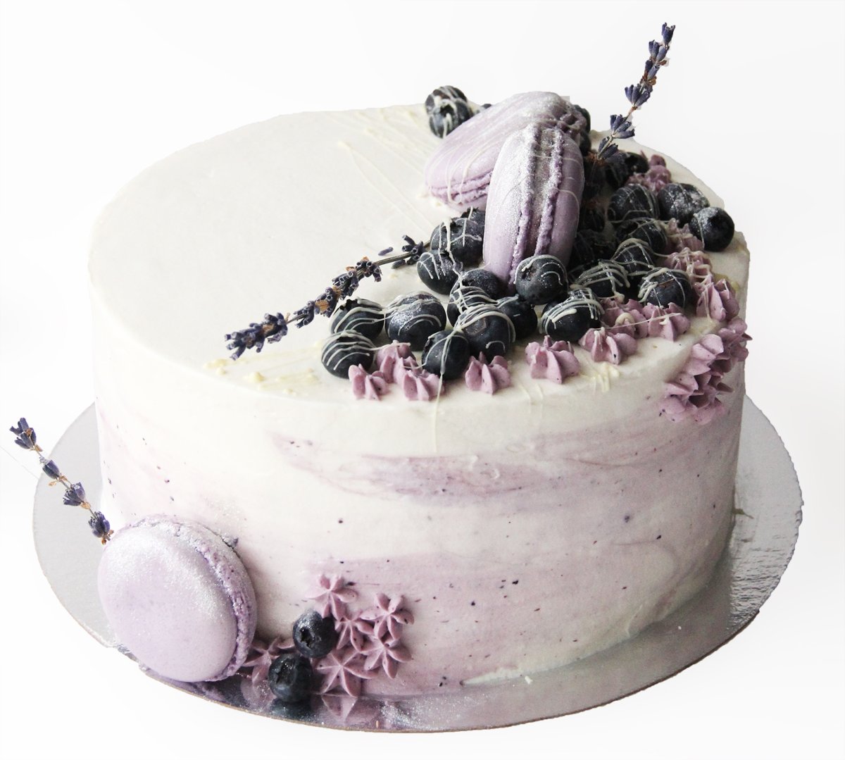 Торт с лавандой украшение
