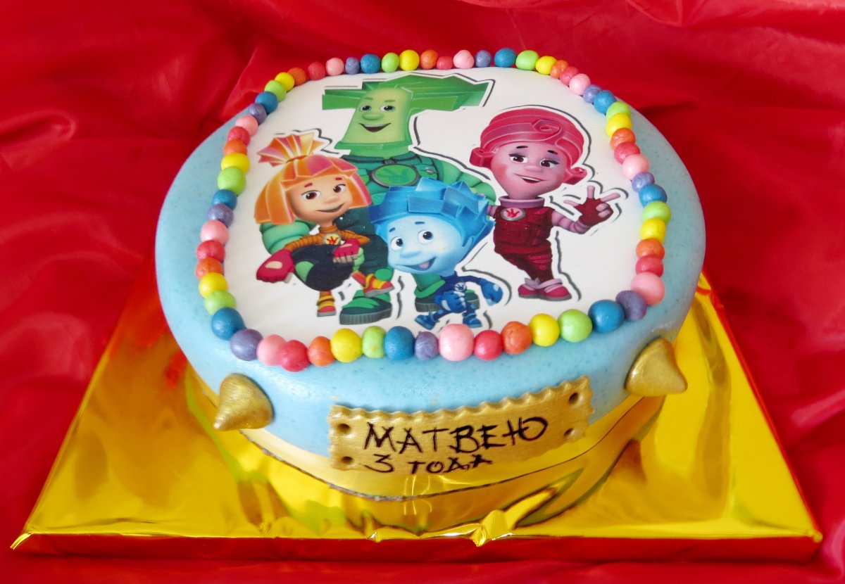 Декор торта с Фиксиками