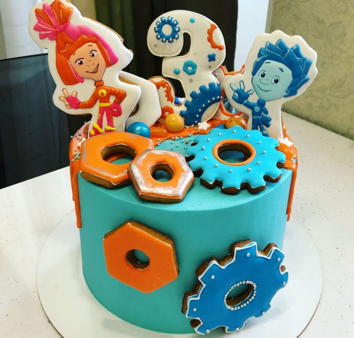 Торт с Фиксиками кремовый