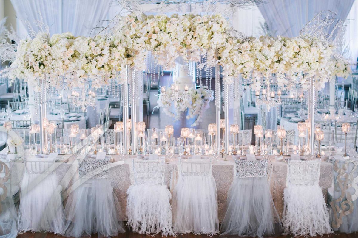 Свадебный декор в белом цвете