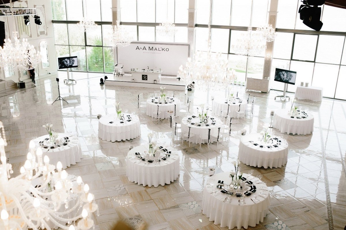 Свадьба в черно белом стиле