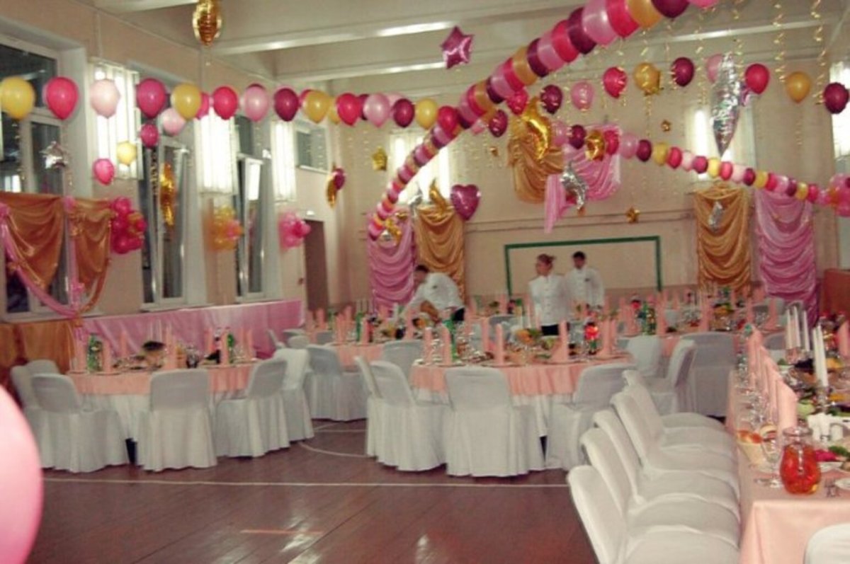 Украшение кафе на выпускной