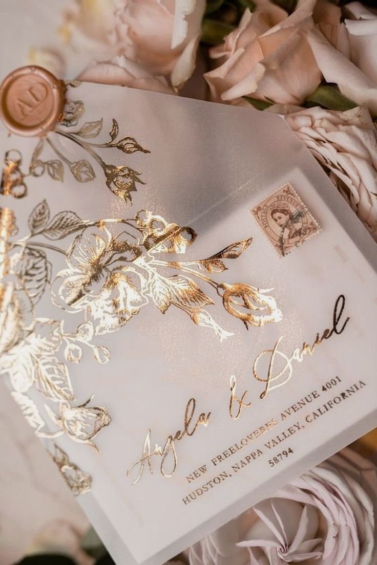 Приглашение на золотую свадьбу