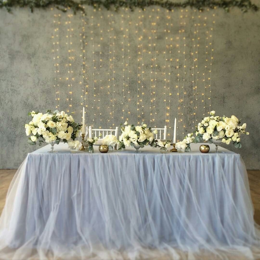 Декорация стола молодоженов