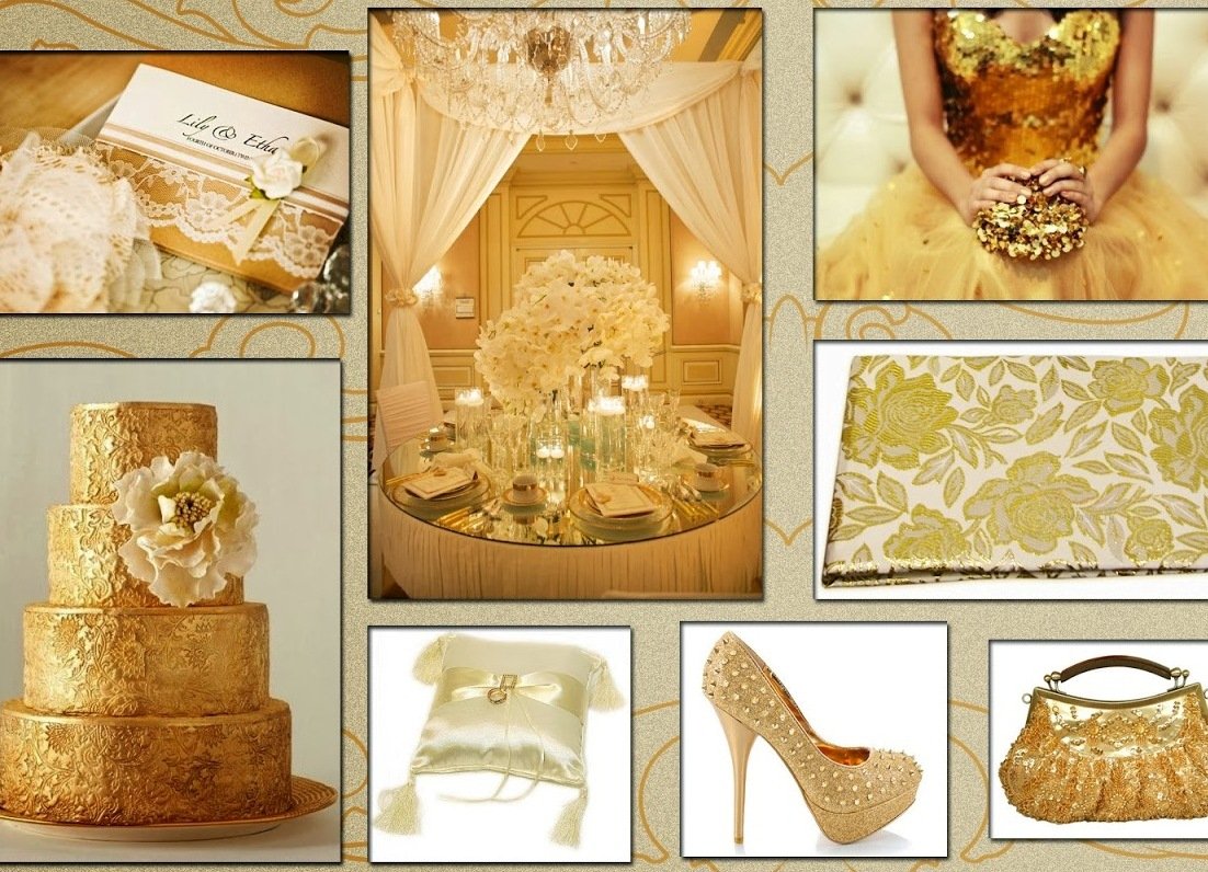 Свадьба в цвете золото