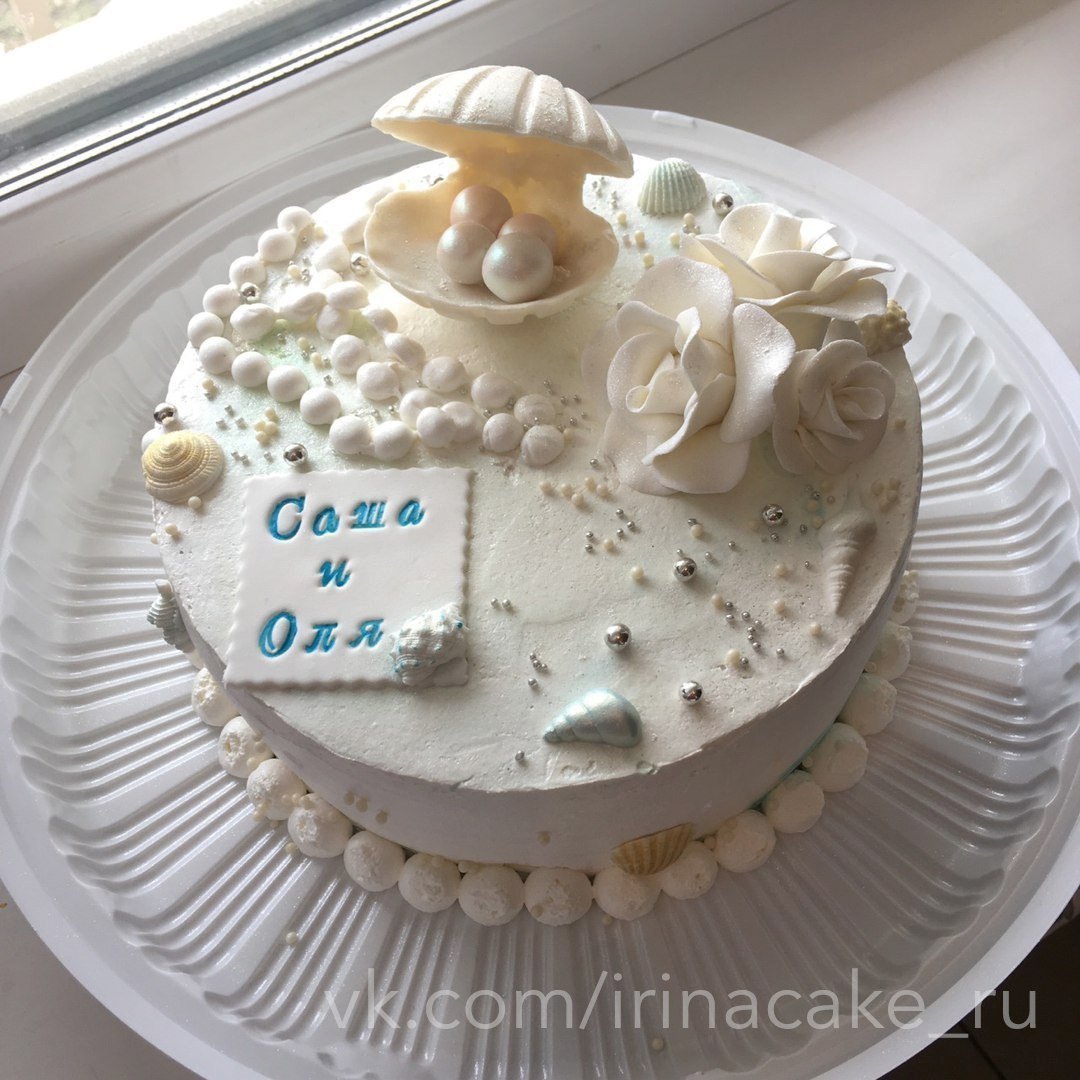 Торт на жемчужную свадьбу родителям