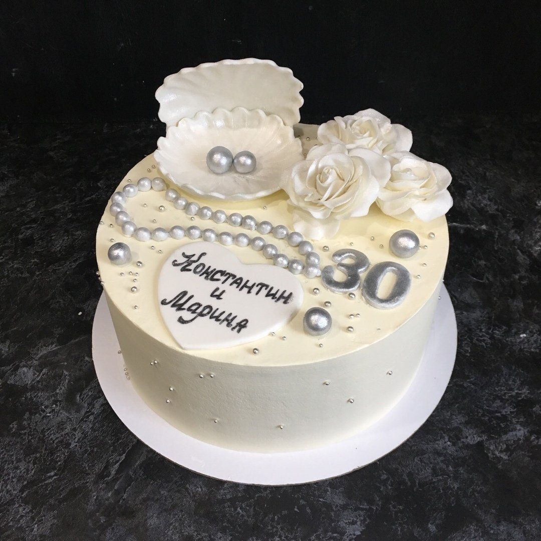 Торт на жемчужную свадьбу родителям