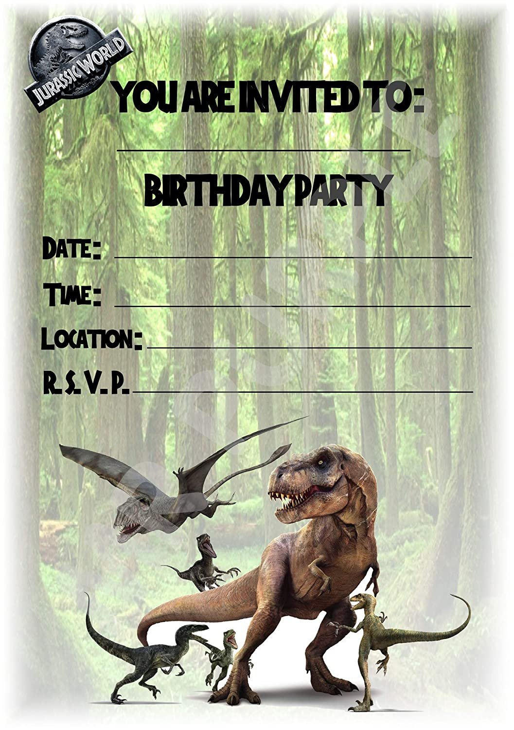 Приглашение на день рождения динозавры