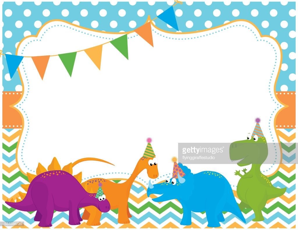 Пригласительные в стиле динозавров