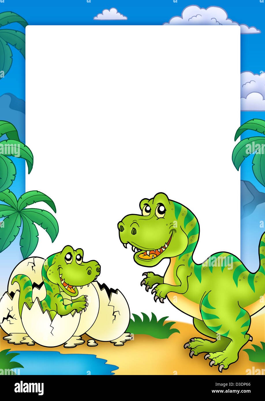 Рамка динозавры