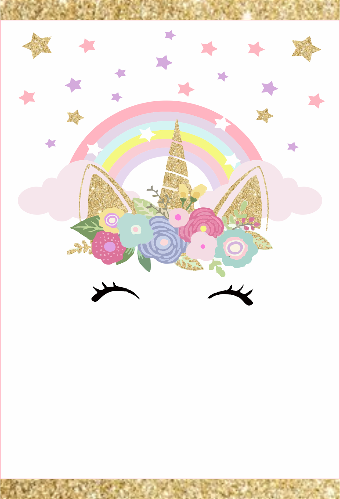Приглашение на день рождения Единорог