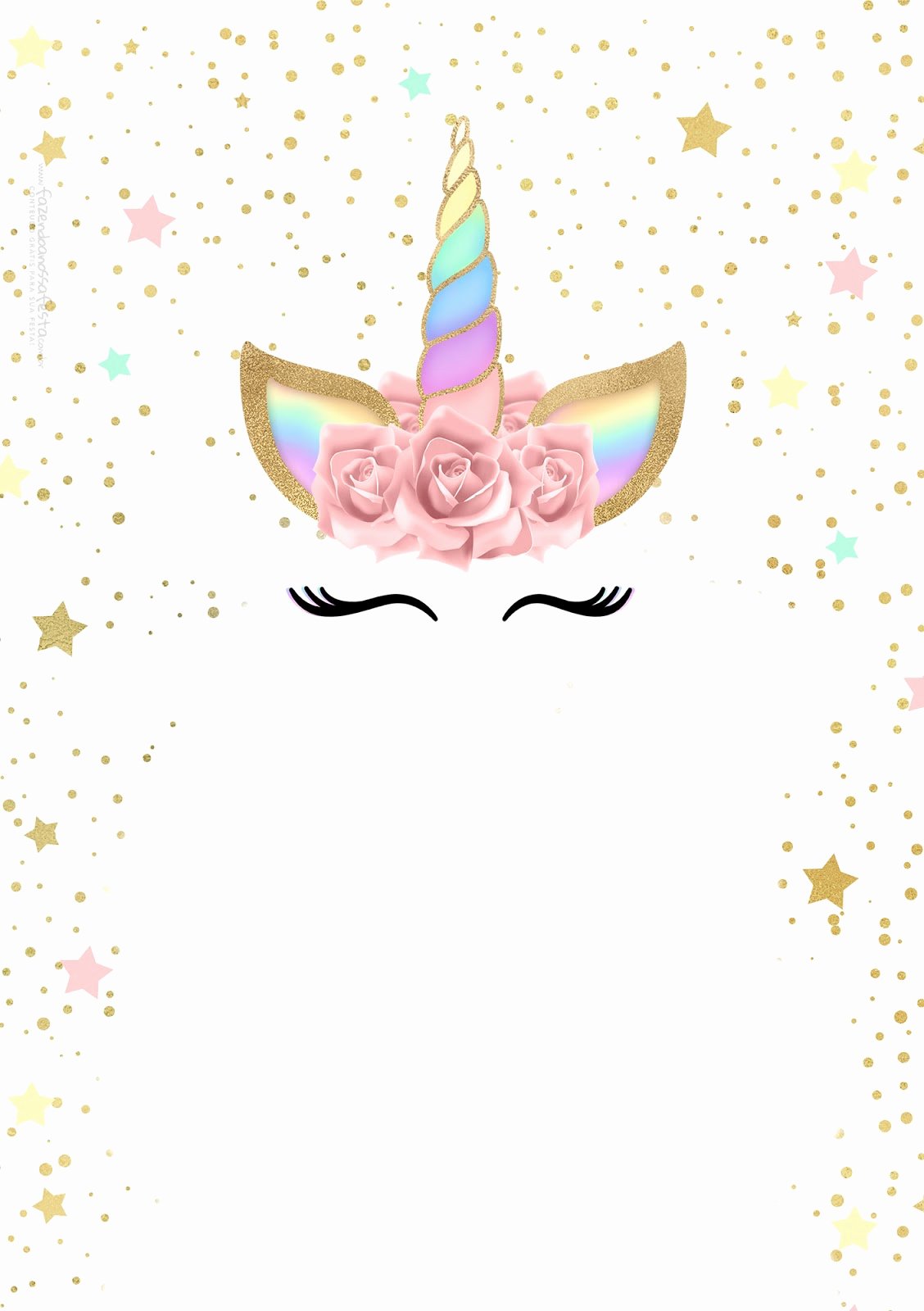 Пригласительные на др Единорог