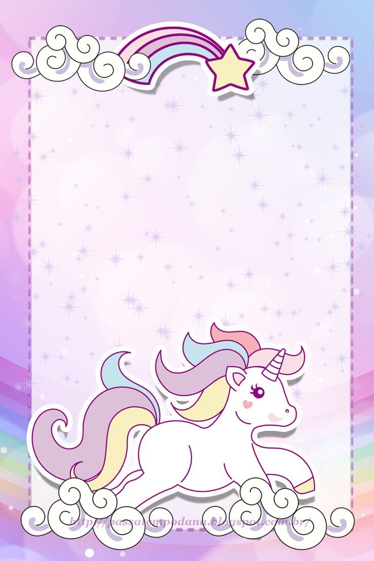 Плакат с единорогом на день рождения