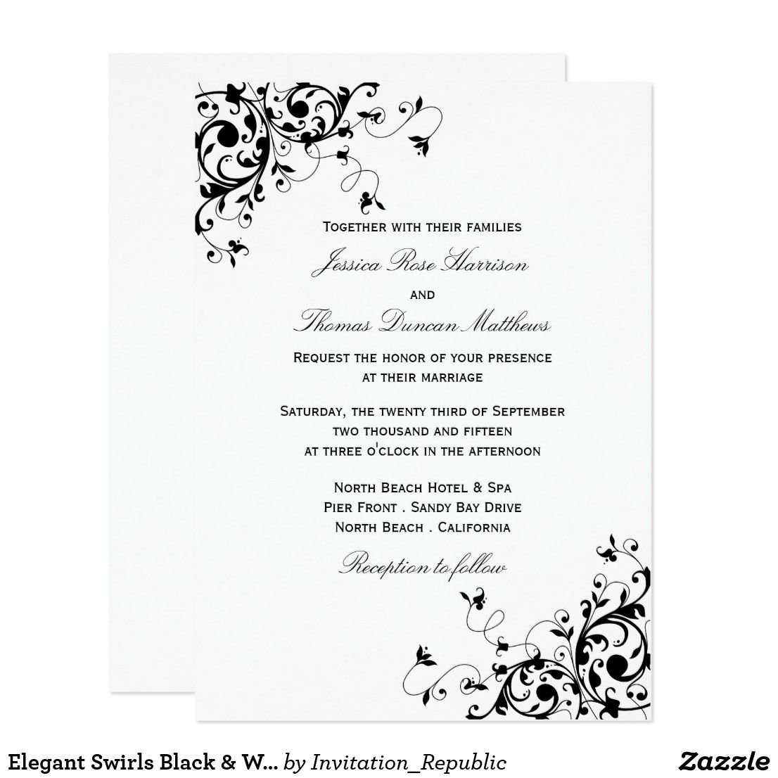 Приглашение на черно белую вечеринку текст