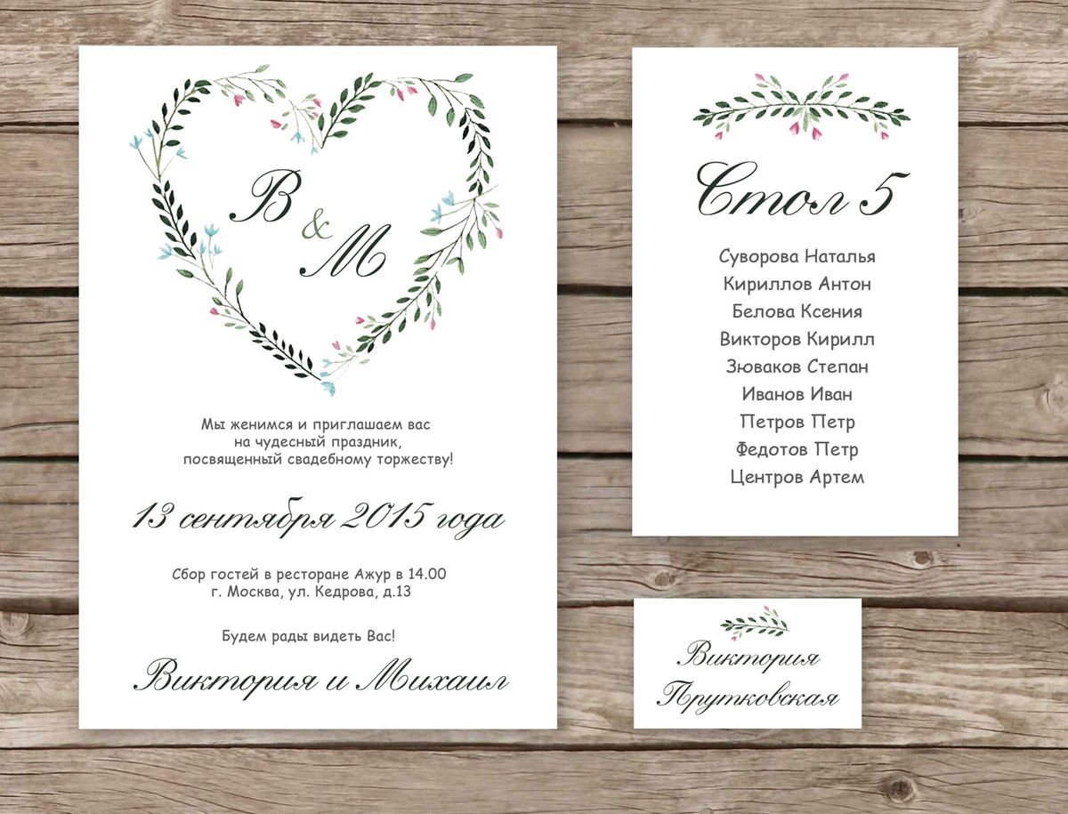 Приглашение на свадьбу пример текста