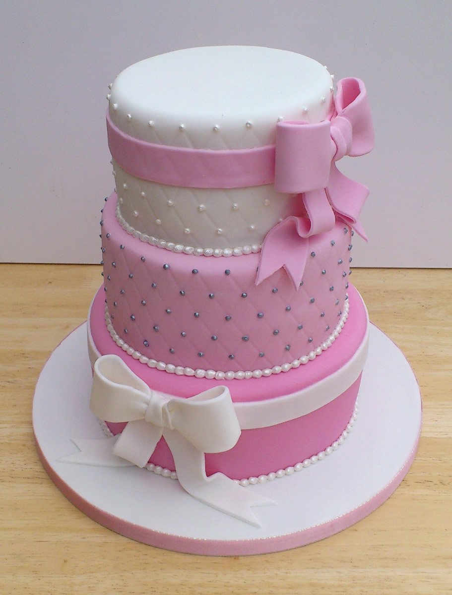 Торт с бантиком для девочки