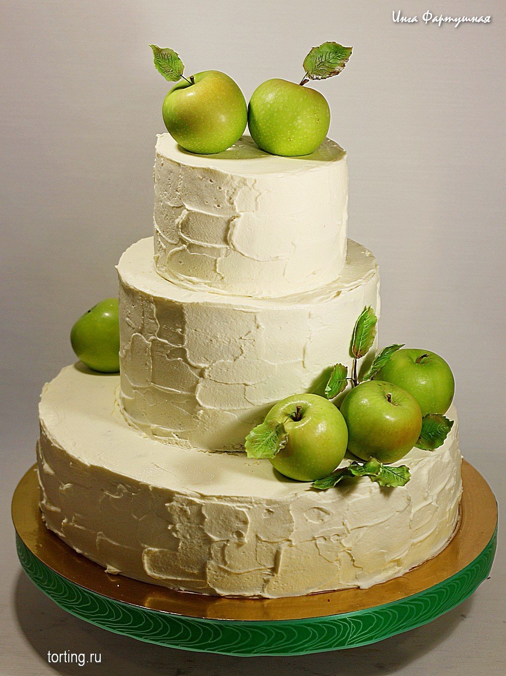 Торт на яблочную свадьбу
