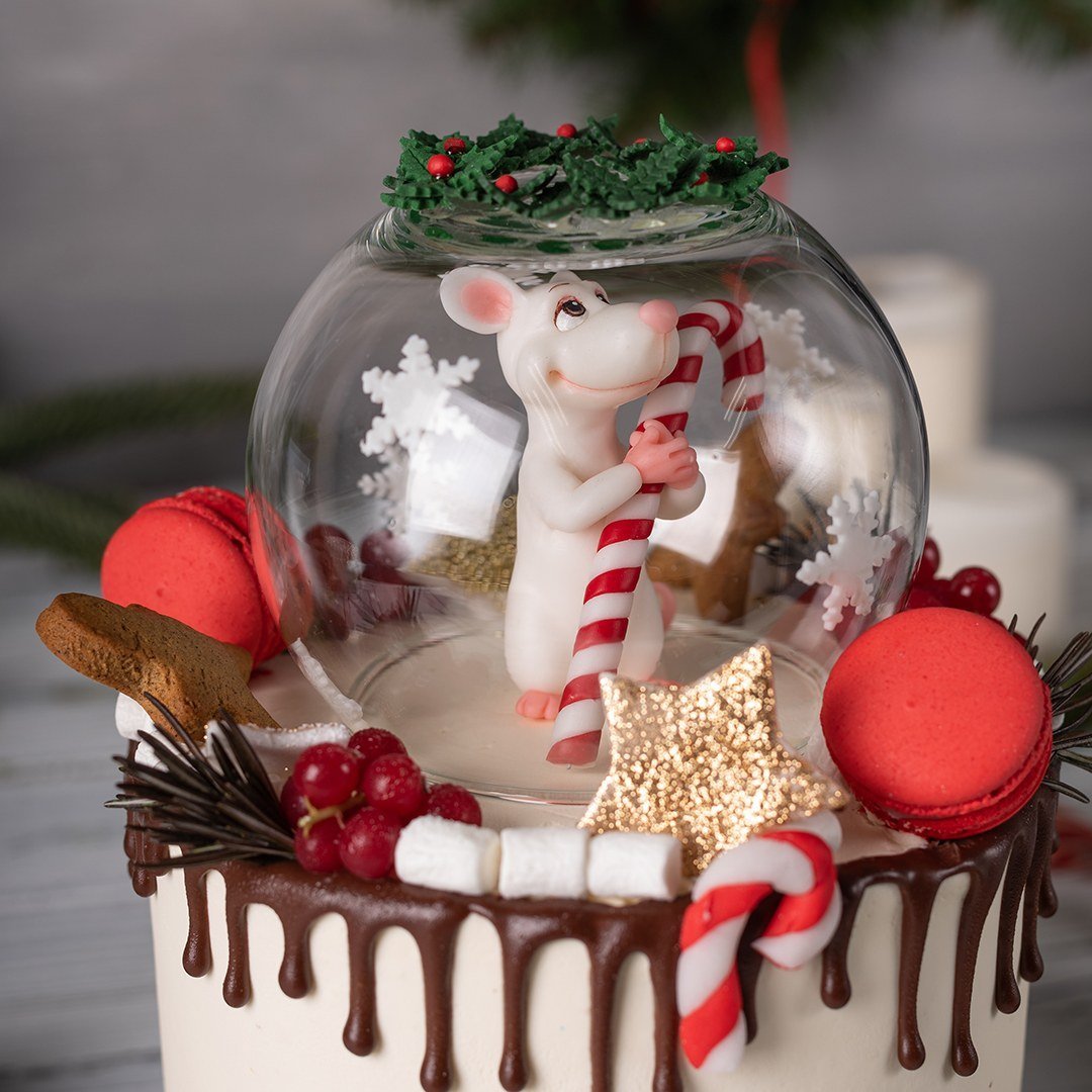 Торт снежный шар