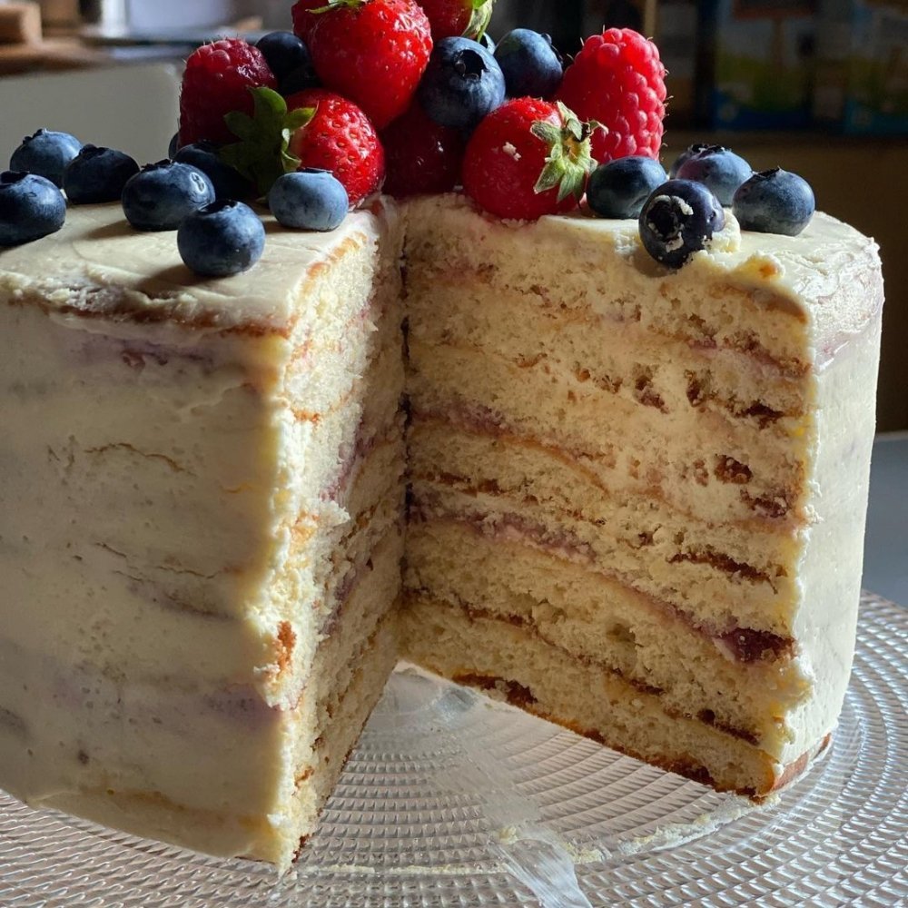 Простой двухярусный торт