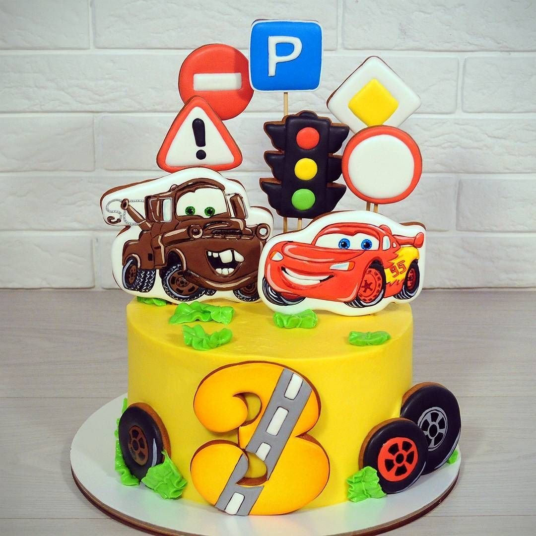 Торт с машинками сахарная печать