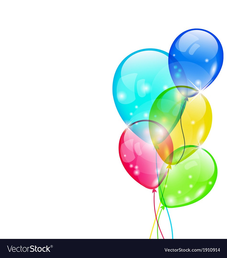 Шарики летят белый фон