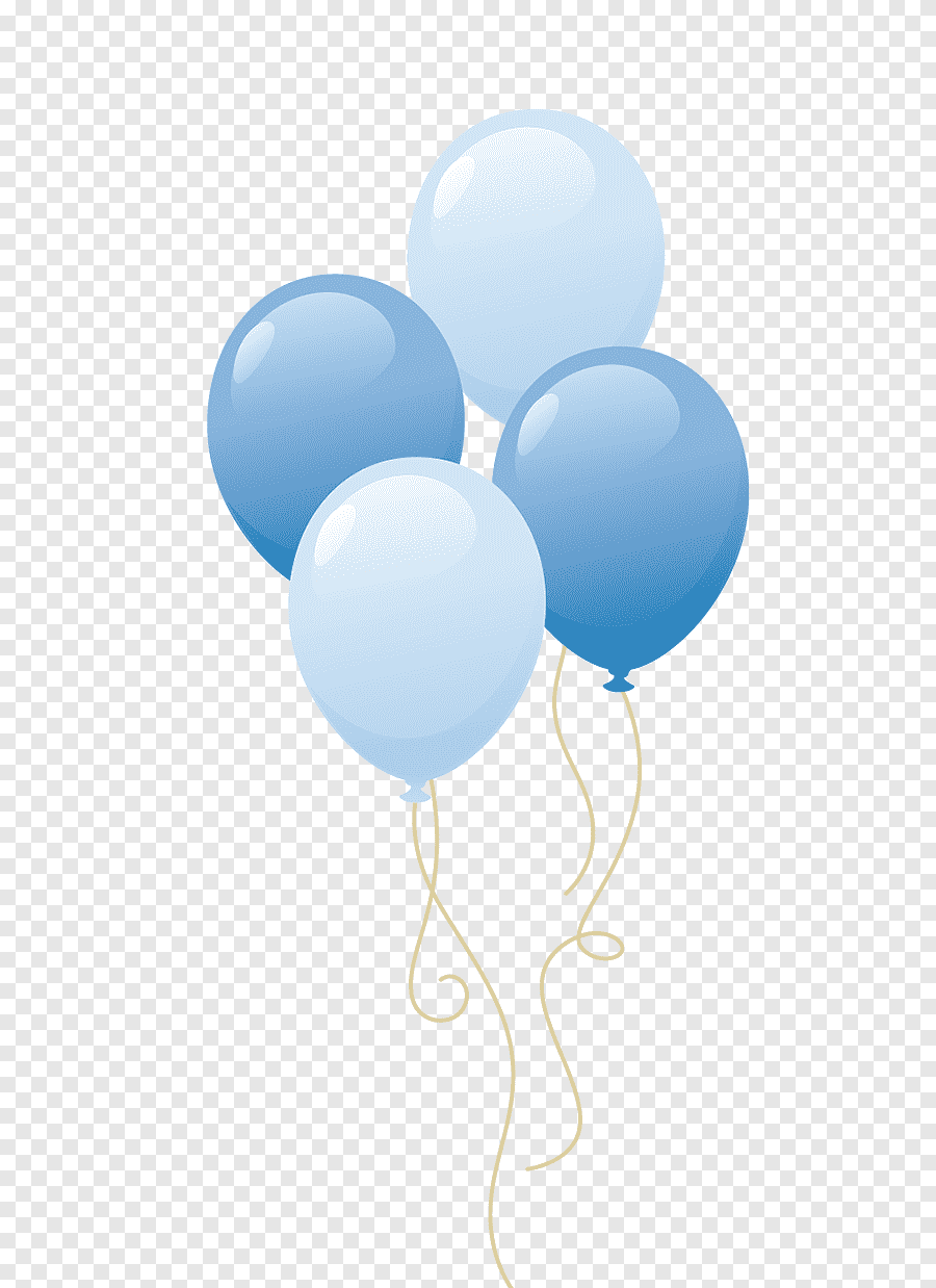 Голубые шарики на прозрачном фоне