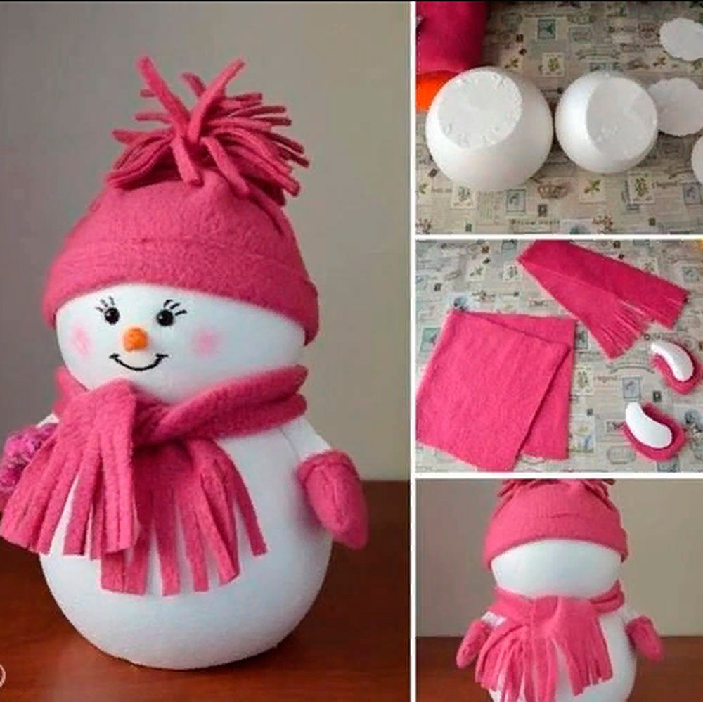 Новогодняя игрушка Снеговик своими руками в детский сад