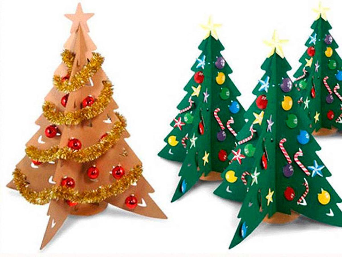 Елка из картона