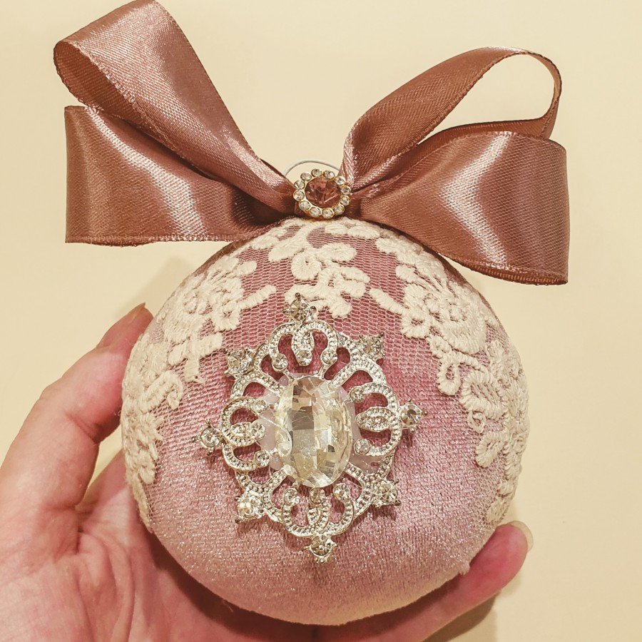 Новогодние шары из велюра