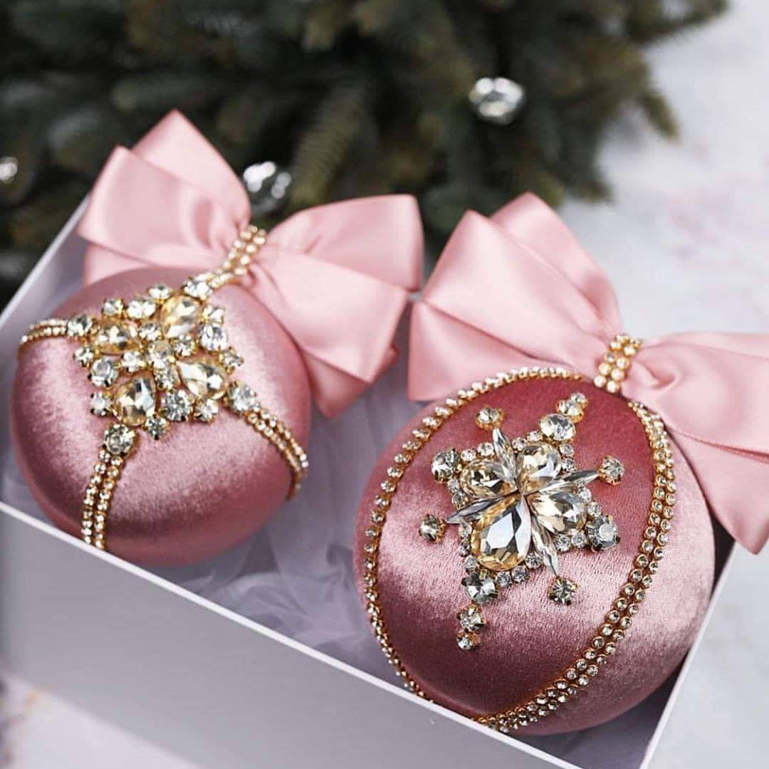Елочные игрушки из бархата