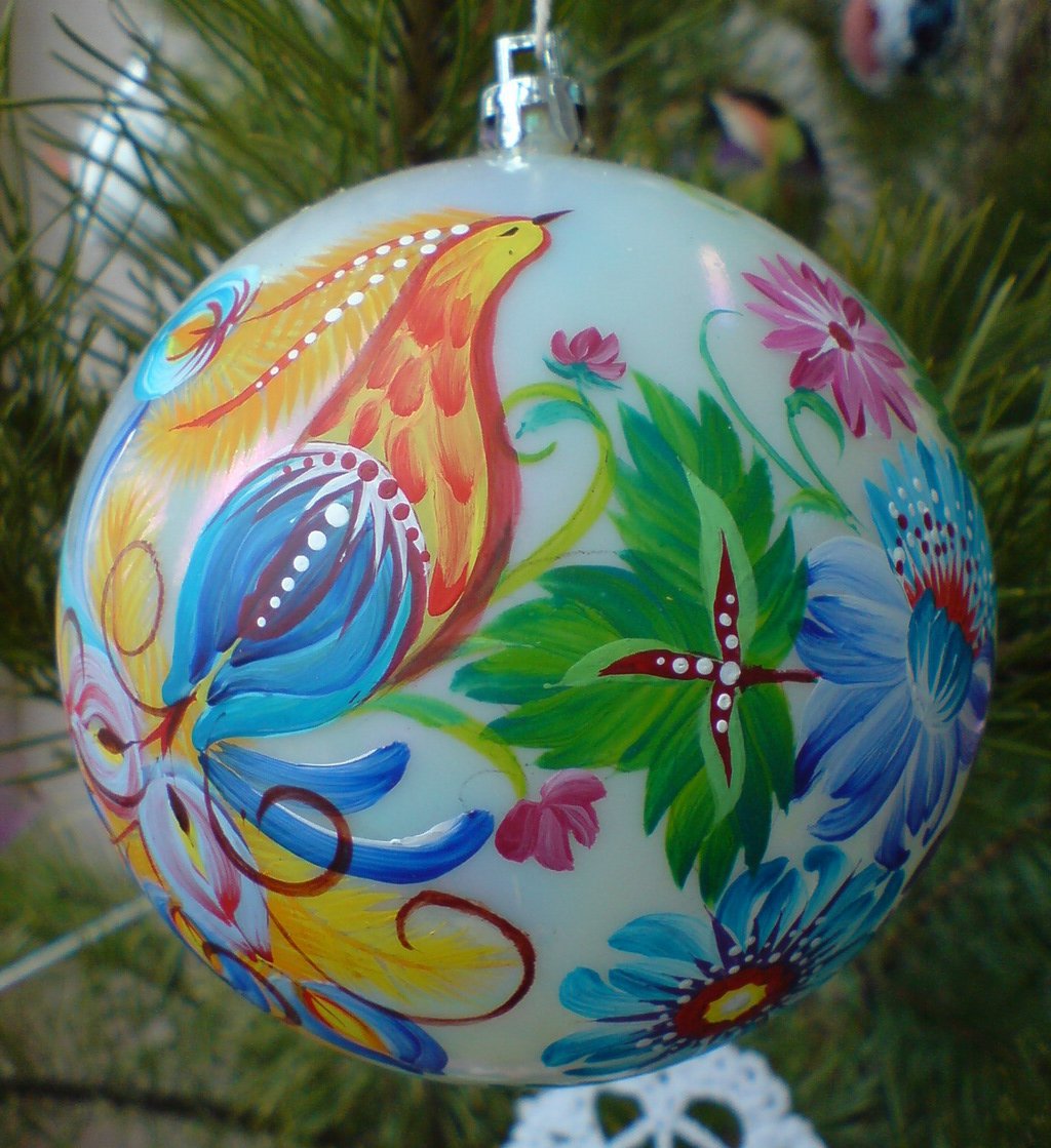 Роспись новогодних шаров