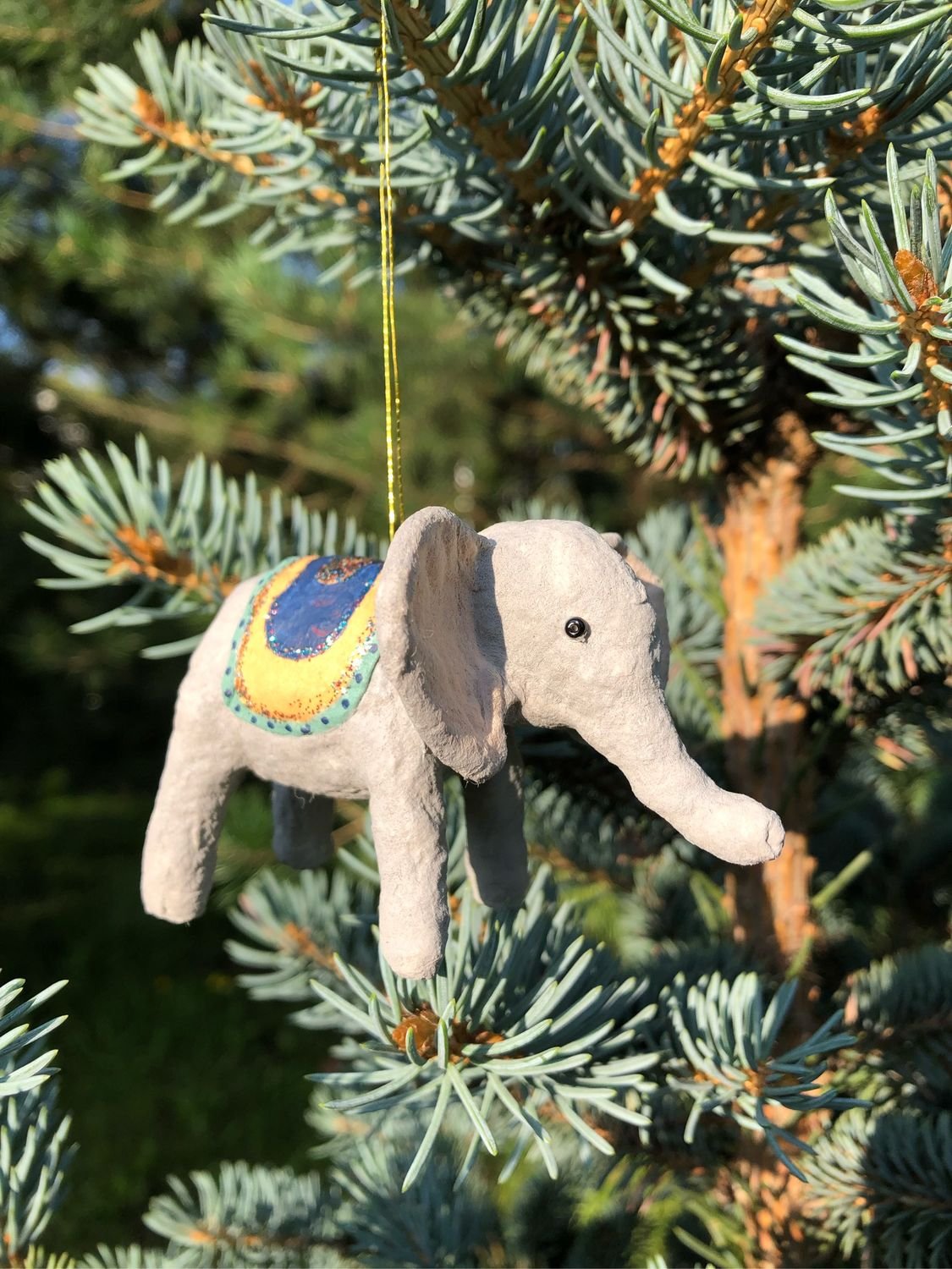 Слоник ватная игрушка