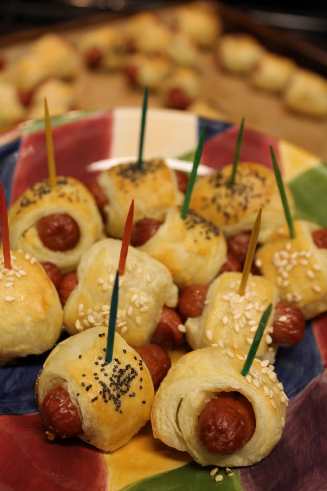 Канапе ветчинные рулетики