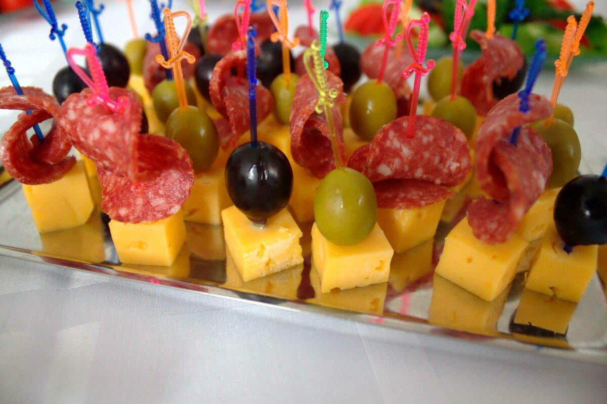 Канапе на детский день рождения простые