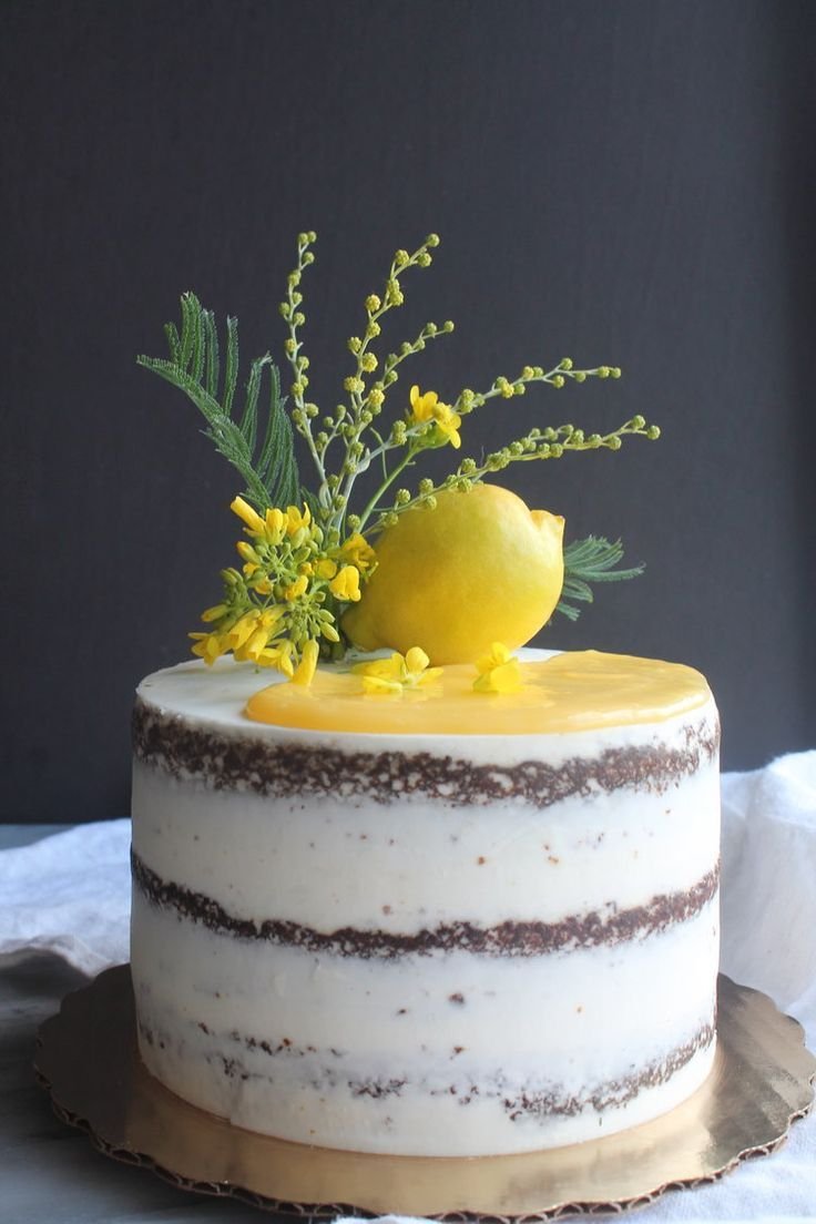 Декор лимонного торта