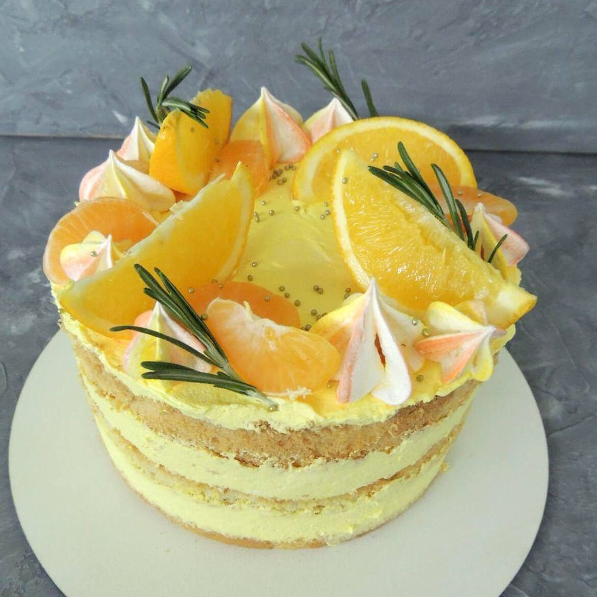 Лимонный свадебный торт