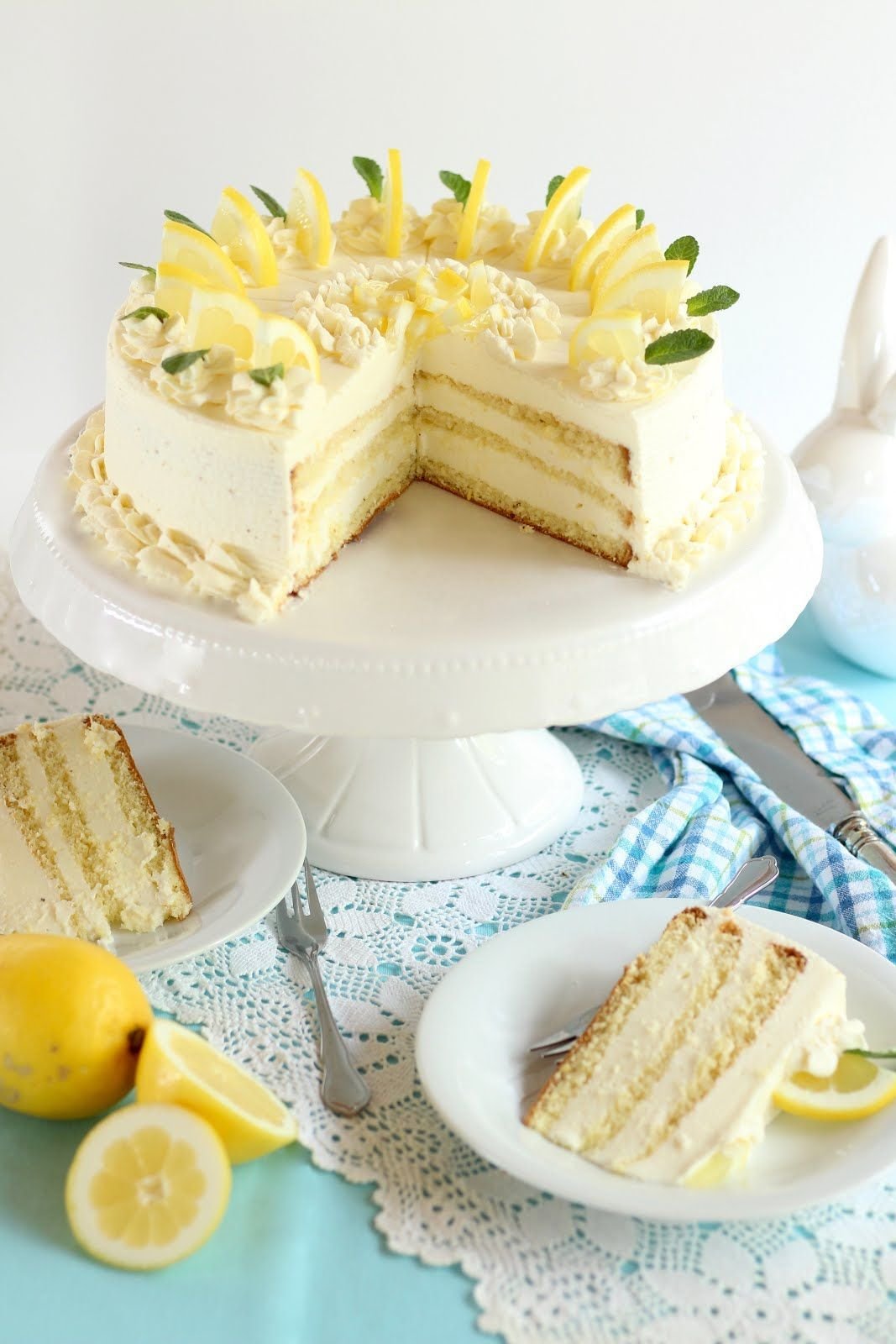 Декор лимонного торта