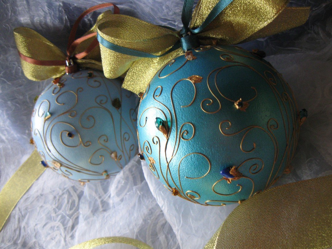 Новогодние шары ручной работы