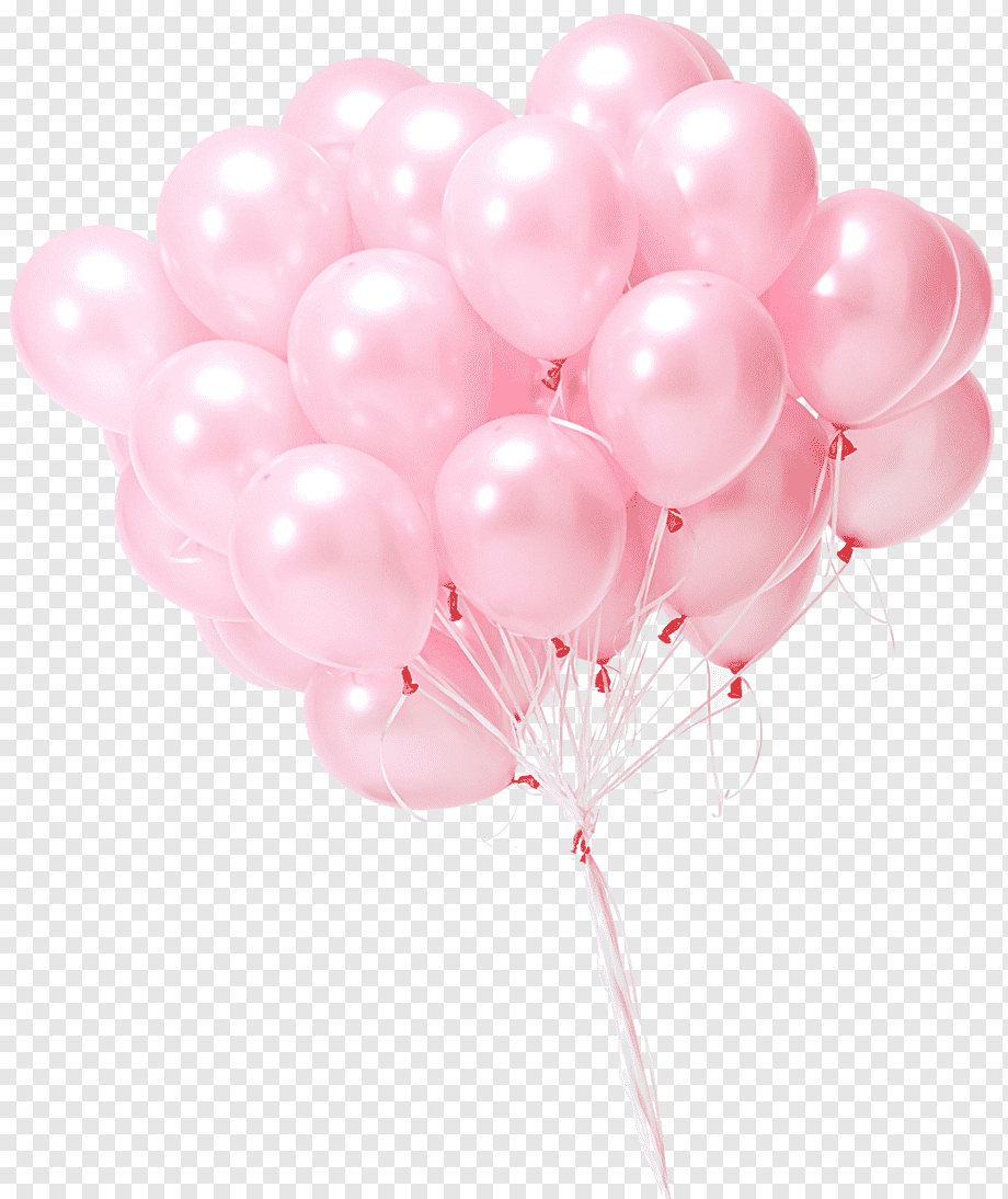 Бело розовые шары