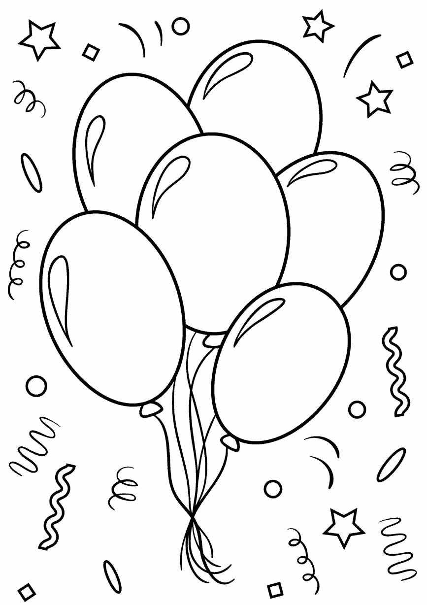 Воздушные шары раскраска