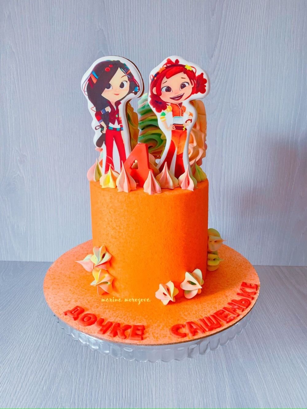 Оформление торта сказочный патруль 9 лет Анжелика