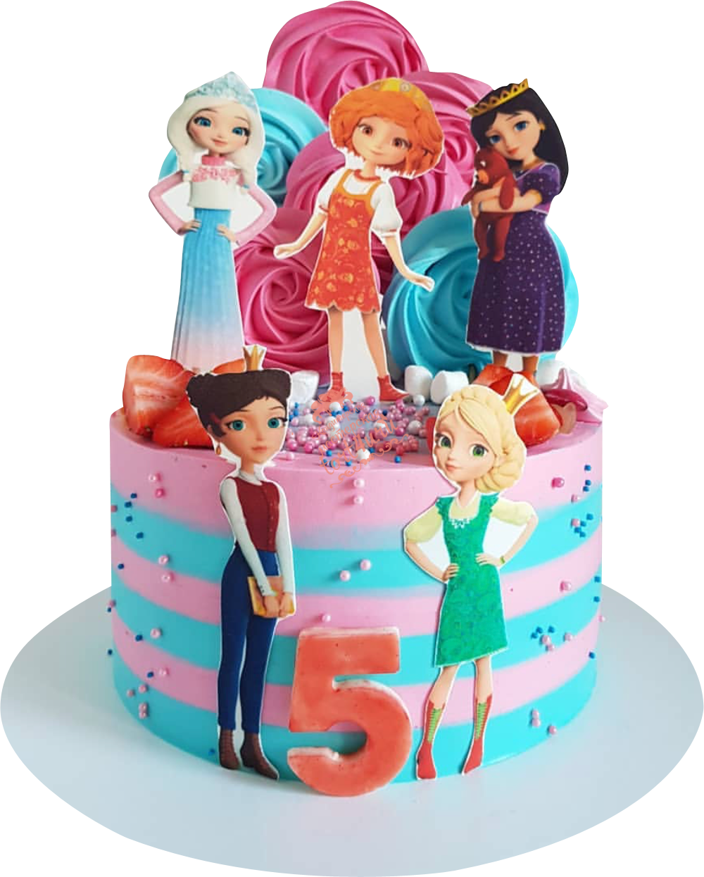 Торт Щенячий патруль для девочки 3 года двухярусный