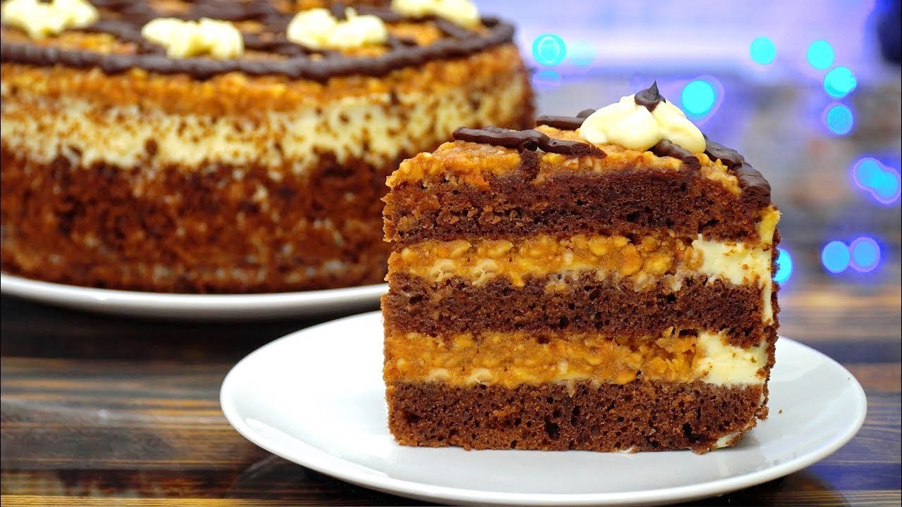Кулинарим с таней рецепты ютуб. Торт "Ореховый". Торт карамельно Ореховый. Шоколадный торт с орехами. Торт с карамелью и орехами.