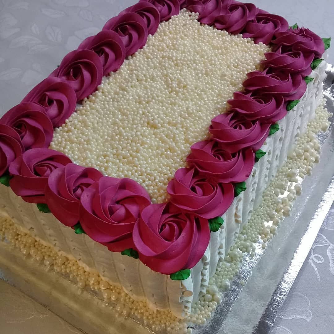 Украшение прямоугольного торта