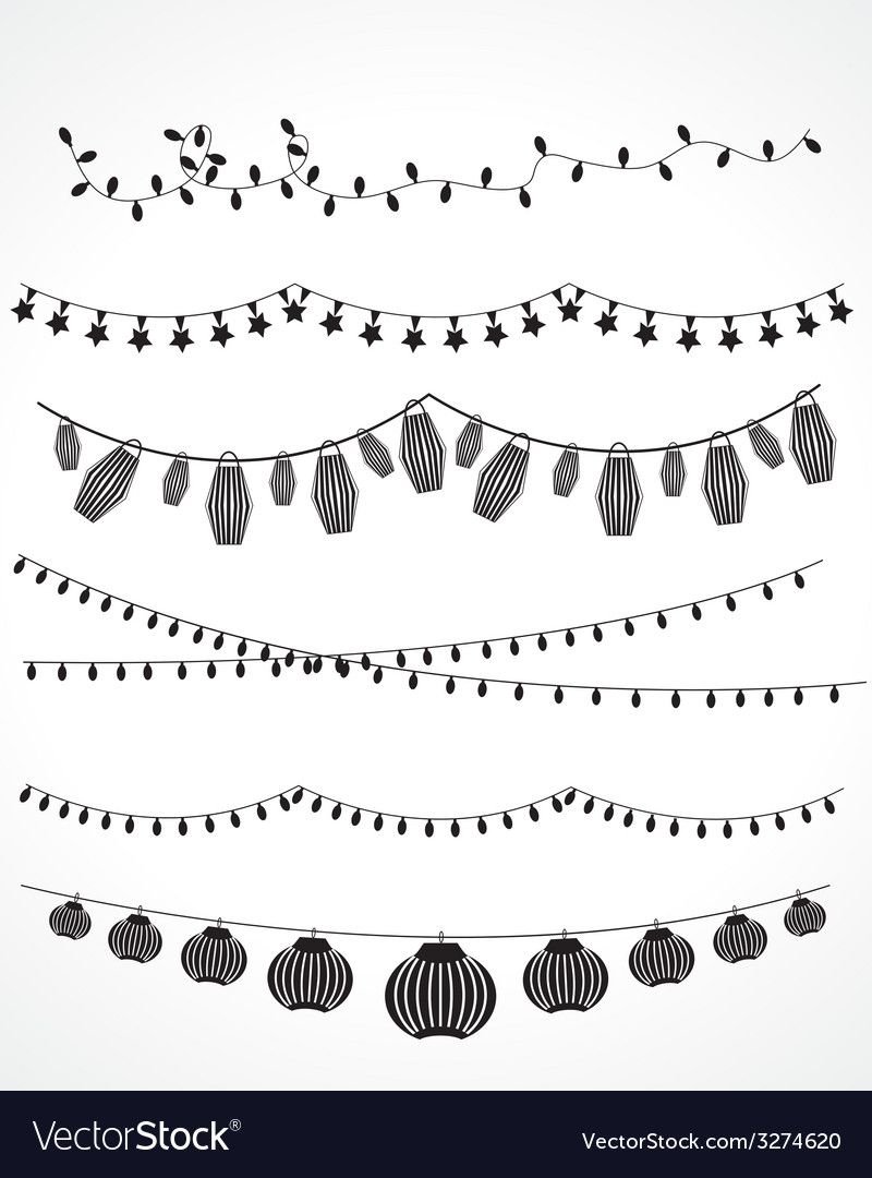 Черно-белая гирлянда