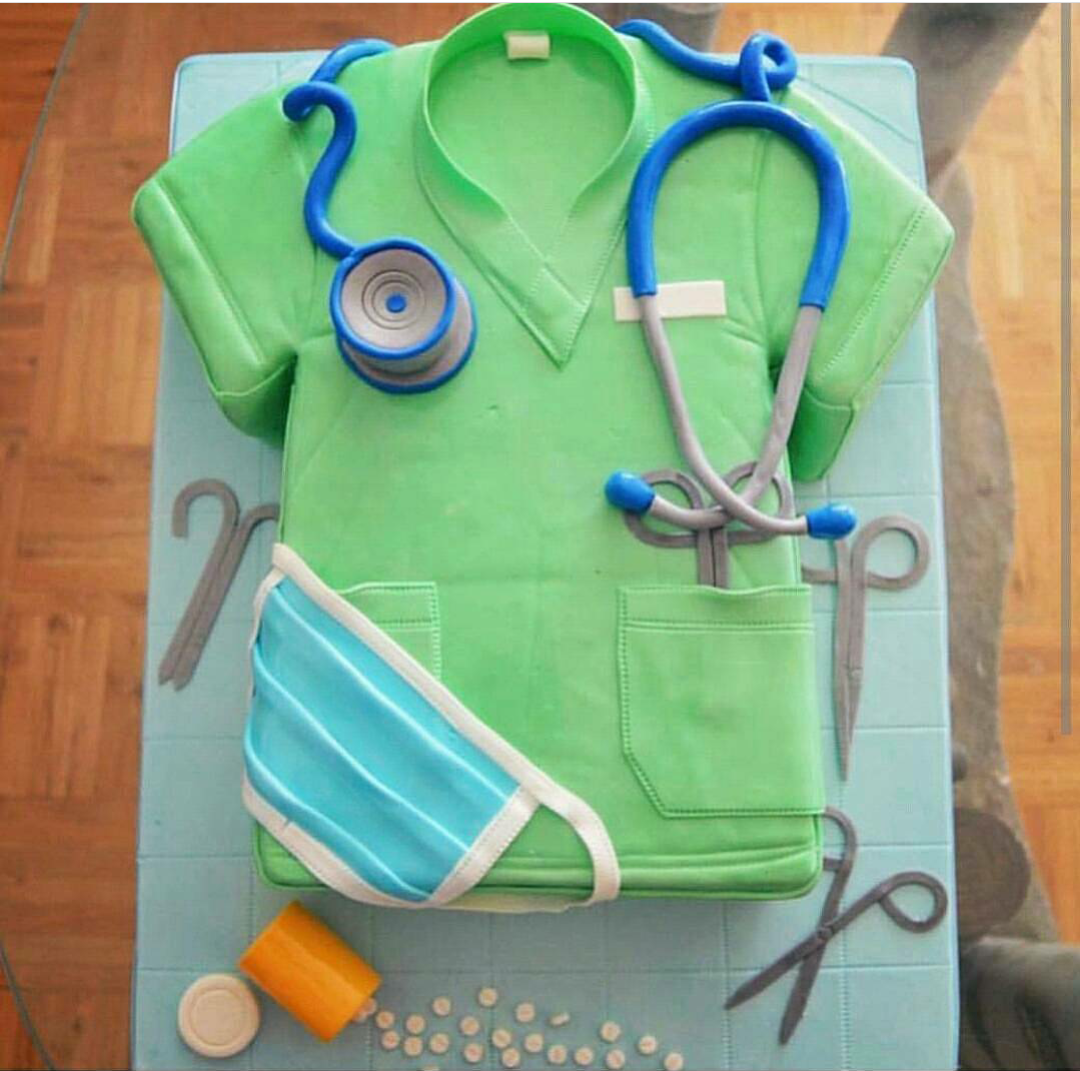 Украшение торта для медика